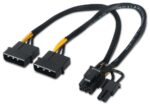 CABLE AISENS TARJETA GRAFICA 2XMOLEX 4PIN M-PCI-E(MOLEX 6+2PIN) M 20CM